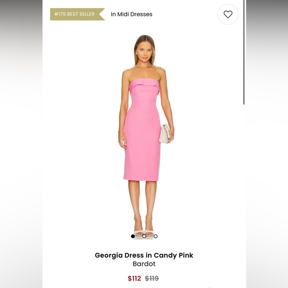 Bardot - Georgia Dress in Candy Pink - Picture 1 of 3
